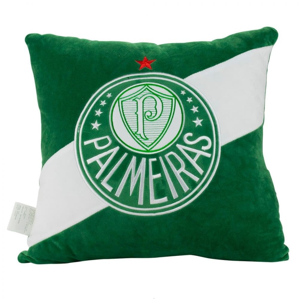 Almofada Quadrada PaImeiras 36 x 36 Cm - XT8886-3-B