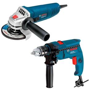Kit Furadeira de Impacto GSB550 + Esmerilhadeira Angular GWS850 Bosch - 220 Volts