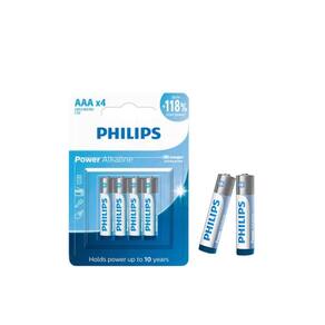 Pilha Philips Power Alkaline Aaa Palito 1.5v C/4 Unidades