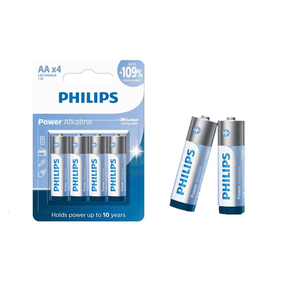 Pilha Alcalina Aa Philips Lr6p4b/59 Cartela 4 Unidades