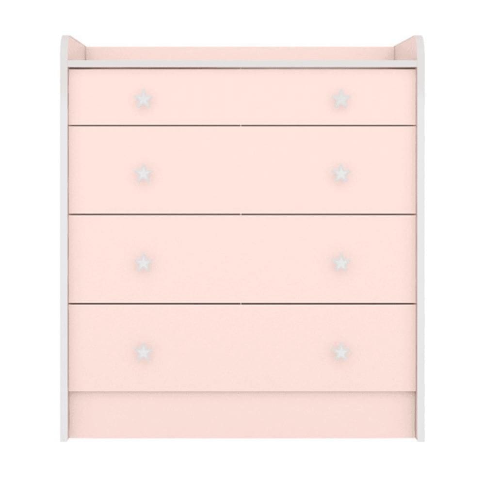 2523 - Comoda Com Trocador Doce Sonho Rosa Acetinado (2523.91)
