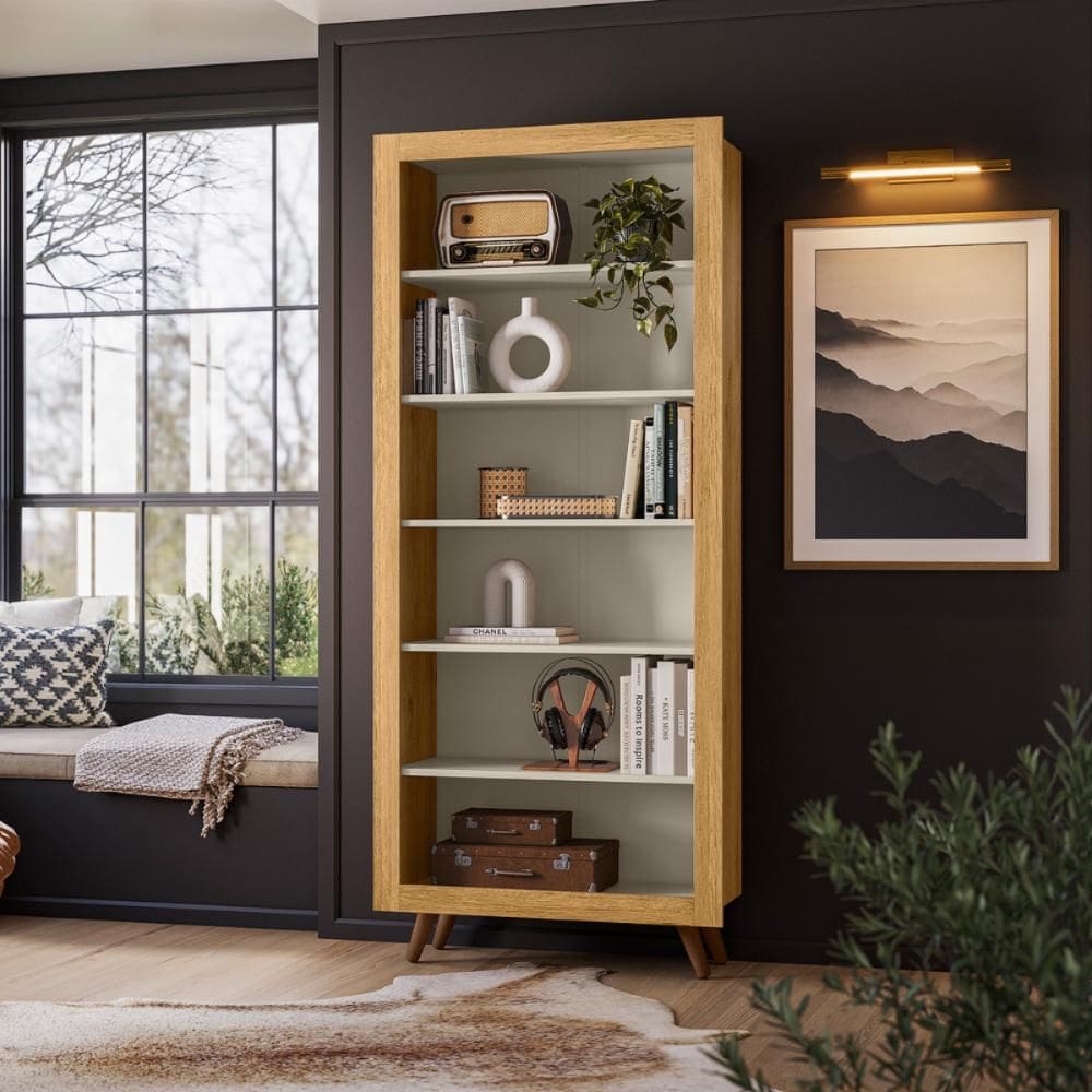 4430 - Livreiro Retro Freijo Toq/Off White Fosco (4430.95)