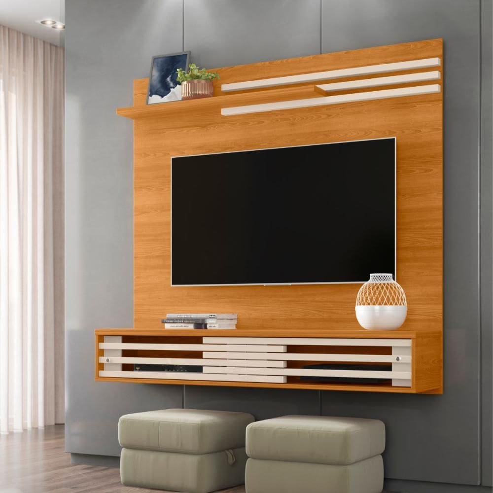 Bancada Suspensa Moderna Domo Sublime Cinamomo/Off-White