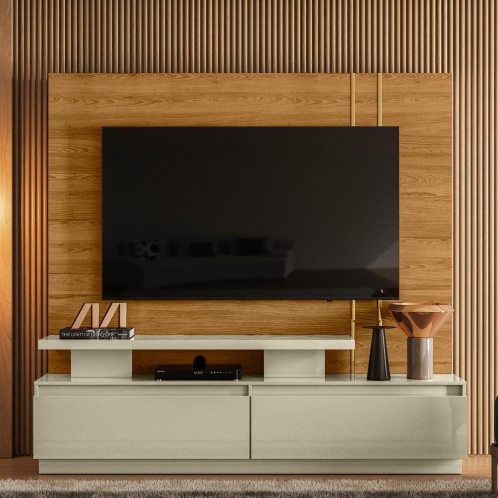 Home Theater New Minerva com Painel Cumaru/Opala