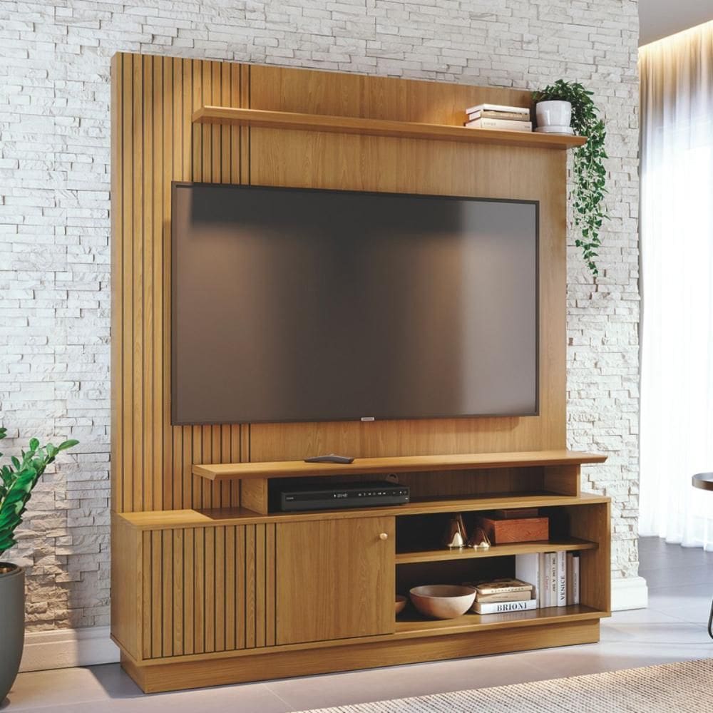 Home Theater Rhea com Design Funcional Cumaru
