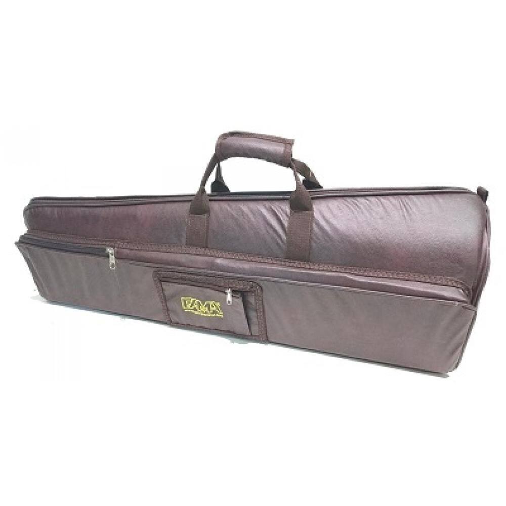 Capa Bag para Trombone de Vara em Couro Ecológico Marrom - FAMA
