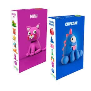 Massa Clay Air Modela Pula e Molda Personagens Pet e Monstro Colecionável