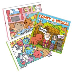 KIT 3 Livros de Colorir Magic Kids Comfy Adulto Infantil