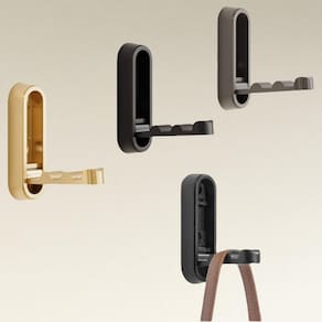 Ganchos de parede dobráveis SZPENGC Heavy Duty Zinc Alloy, 4 peças, pretos