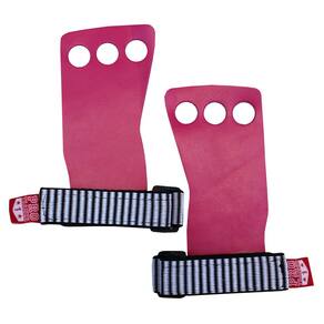 Grip 3 furos crossfit luva dedos protetor rosa g