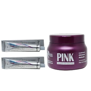 Kit Rosa Pink 02 Tinta Pink e 01 Mascara 250g Mairibel