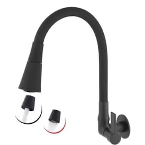 Torneira Gourmet Monocomando De Cozinha Tubo Bica Móvel Flexível De Mesa Arejador Modelo:parede-preta