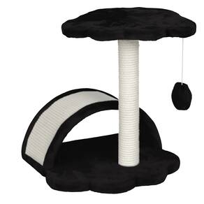 Arranhador De Gato Poste Em Sisal Preto 50cm E Bolinha