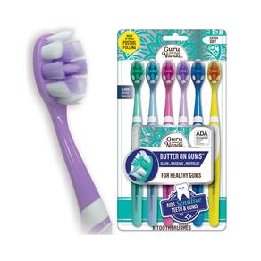 Escova de dentes GuruNanda Butter On Gums, 6 quilates, cerdas ultramacias