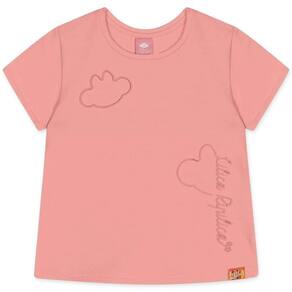 Blusa Manga Curta Lilica Ripilica Estampa Lilica Rosa
