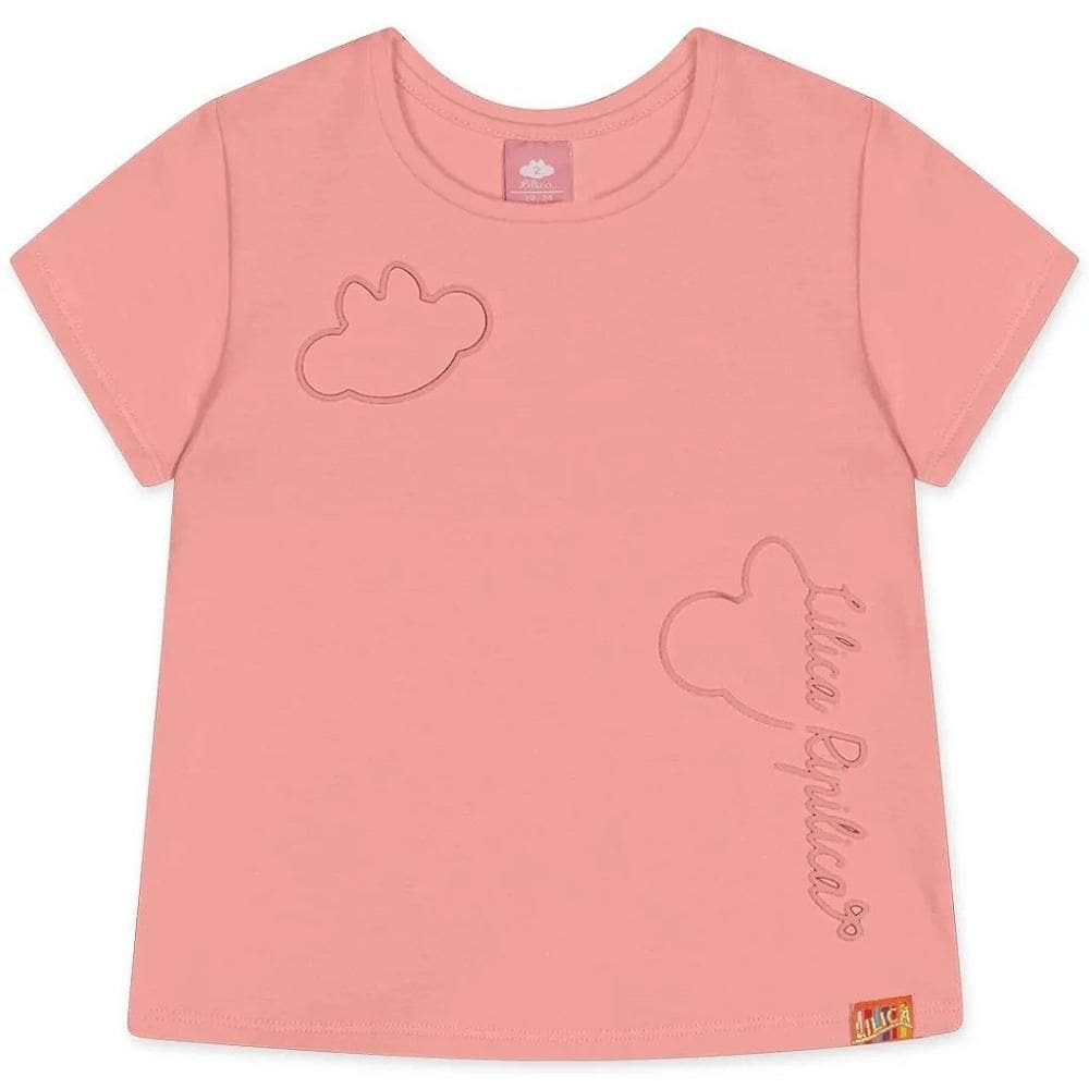 Blusa Manga Curta Lilica Ripilica Estampa Lilica Rosa