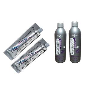 Kit 2 Tinta Coloração Castanho e 2 OX 20 Vol Mairibel/Hidraty 60g