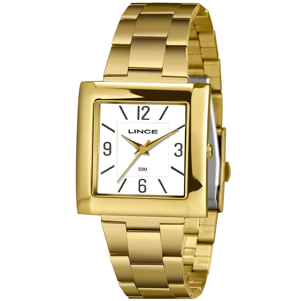 Relógio LINCE feminino analógico retangular LQG4767L34 B2KX