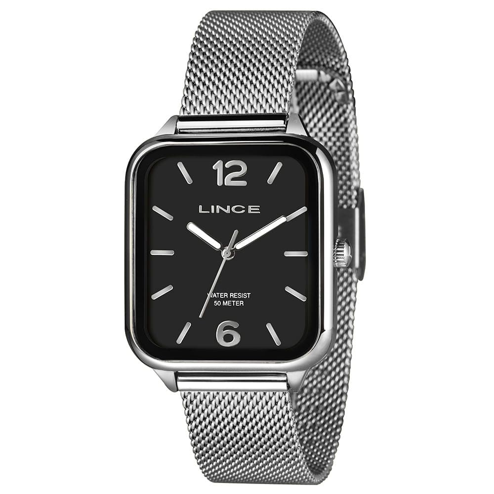 Relógio LINCE masculino analógico preto prata MQMH213L34 P2SX