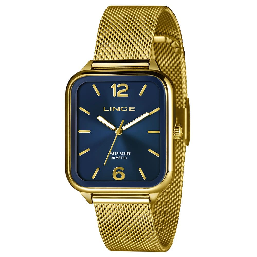 Relógio LINCE masculino analógico azul dourado MQGH213L34 D2KX