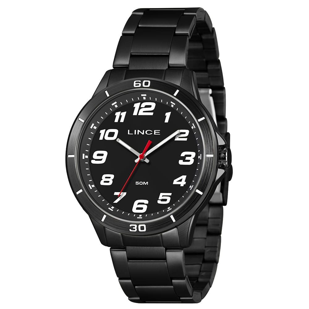 Relógio LINCE masculino analógico preto MRNM003L46 P2PX