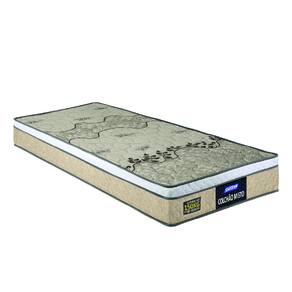 Colchão Solteiro Espuma D33 Fort Gazin 88x188x21cm Bege/Branco - Suporta até 150kg por Pessoa