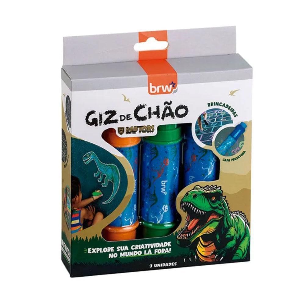 Giz De Chão Raptors Com 3 Cores Brw