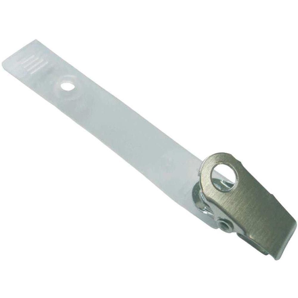 Presilha Crachá Jacaré Alça PVC Cristal 50 Unidades