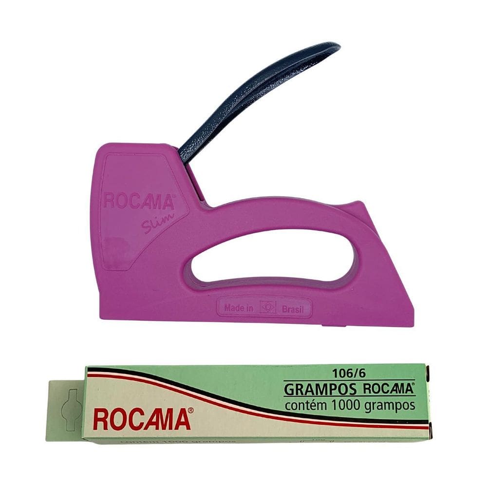 Kit Grampeador Rocama Sim + 1000 Grampos Rocama 106/6