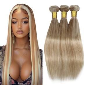 Pacotes de cabelo Dokksiiia Blonde Ombre P27/613 40-75cm 300g