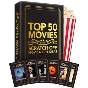 Movie Night Scratch Off Cards - Premium - Os 50 melhores filmes