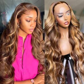 Perucas Yamikk HD Lace Front 32" Cabelo humano de 180 densidades