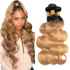 Pacotes de cabelo MAMART Body Wave 1B27 Ombre 45-55cm Brazilian