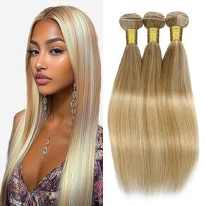Pacotes de cabelo Dokksiiia Piano Color Ombre P27/613 Straight