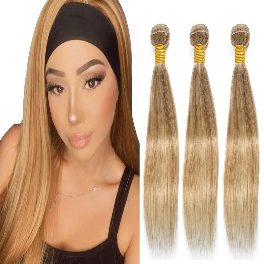 Extensões de cabelo Nuailisex P27/613 Brazilian Virgin Remy