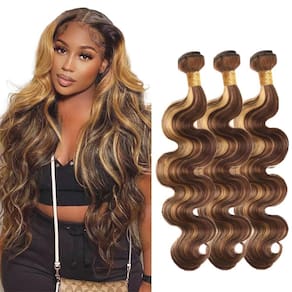 Hair Weave ZevPiul Body Wave P4/27 Highlight 30 cm 35 cm 40 cm