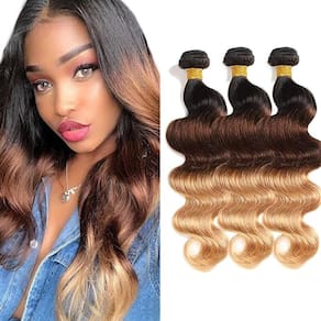 #27 Pacotes de cabelo humano Brown Body Wave 3 Pacotes 45 cm 100g