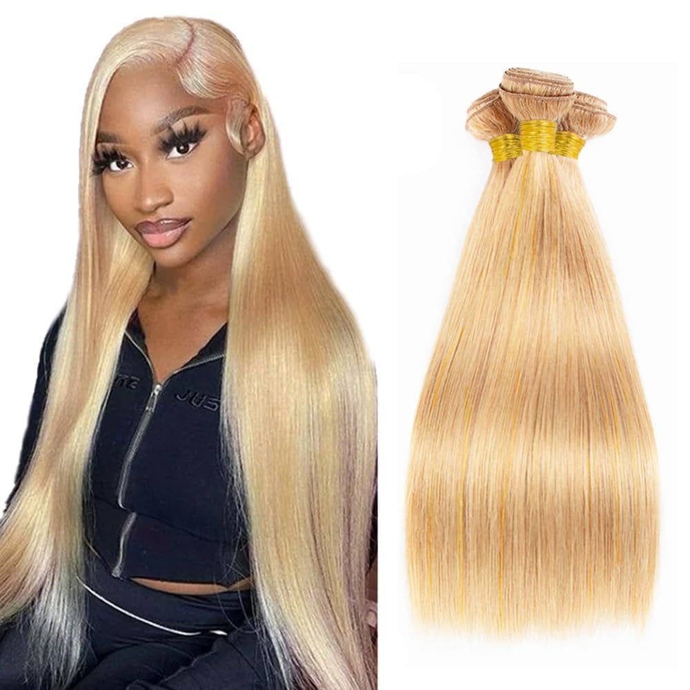 Extensão de cabelo DiexRlamx P27/613 Blonde Straight 14-18cm