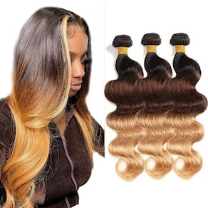 Pacotes de cabelo HuxoWax 1B427 Ombre Body Wave Chocolate Brown
