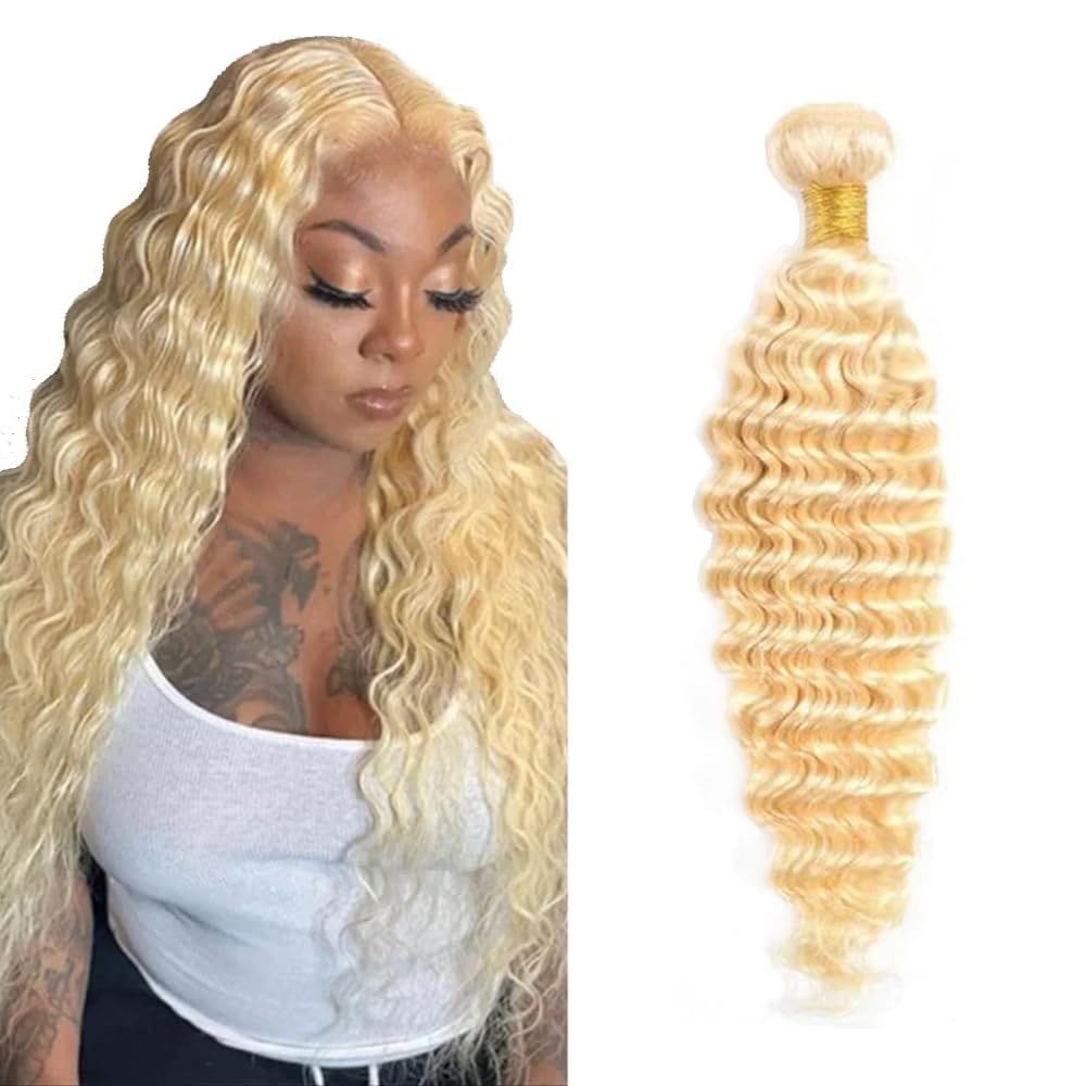 Pacote de cabelo Freiuoke 613 Blonde Deep Wave Brazilian 8A