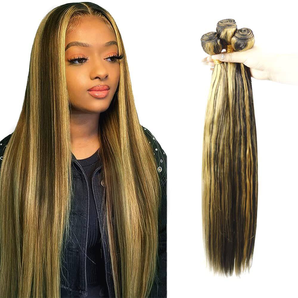 Pacotes de cabelo Vinmdonm Color #27 P1b/27 Virgem não processada