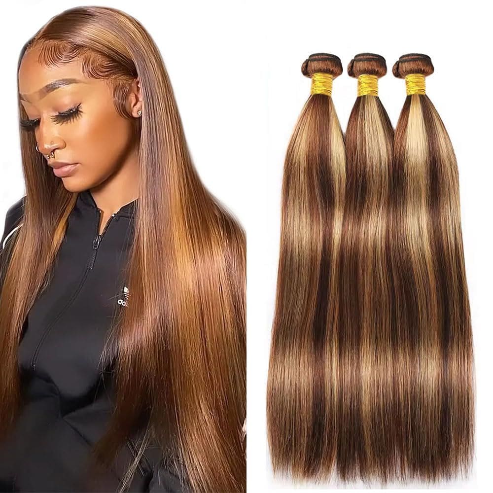 Pacotes de cabelo ZevPiul Ombre Straight 3 pacotes P4/27 50-75cm