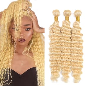 Pacotes de cabelo Freiuoke 613 Deep Wave Brazilian Virgin Hair