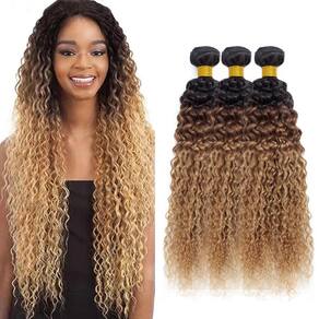 Pacotes de cabelo Freiuoke T1B/4/27 Ombre Water Wave 16 18 20 polegadas