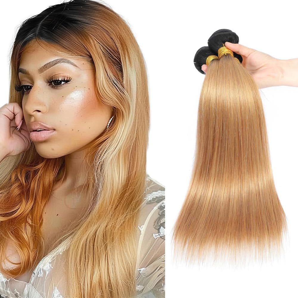 Pacotes de cabelo MAMART Ombre Straight 30-40cm Brazilian Virgin
