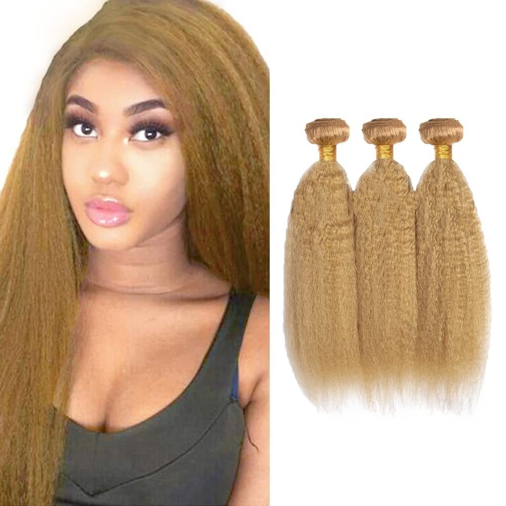 Pacotes de cabelo DiexRlamx Blonde Kinky Straight 8-32