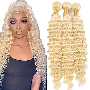 Pacotes de cabelo HeiOwuio #613 Deep Wave Brazilian Remy 8A 60cm