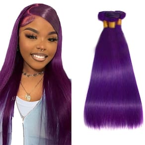 Pacotes de cabelo HuxoWax Purple Straight 8A Brazilian Virgin