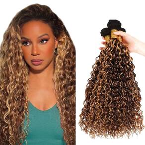 Pacotes de cabelo HuxoWax p4 27 Ombre Water Wave Brazilian 35-45cm