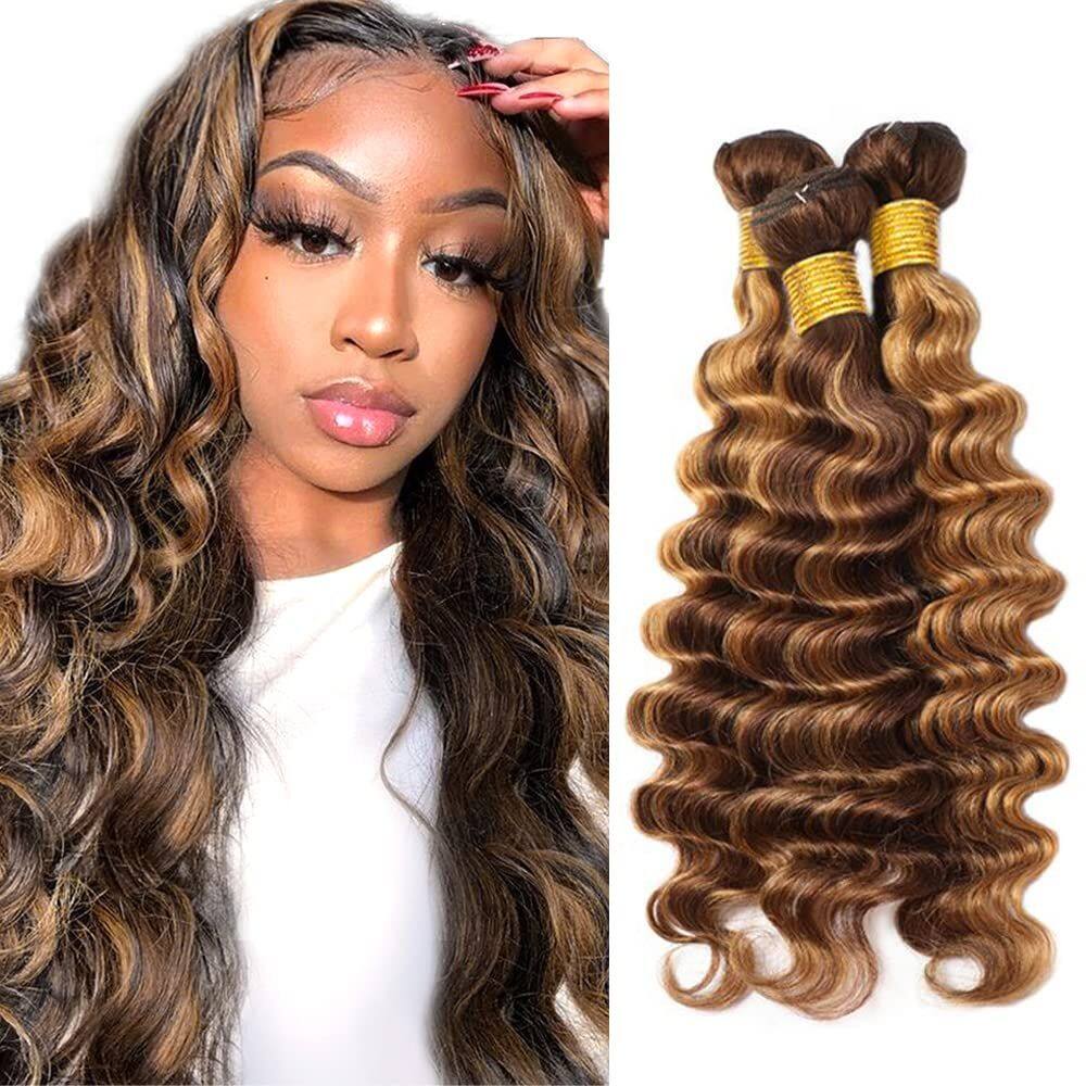 Pacotes de cabelo ZevPiul Brazilian Virgin Remy Deep Wave 45cm